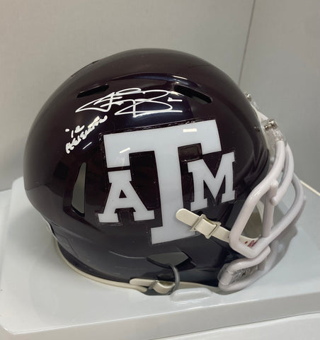 Johnny Manziel Autographed Texas A&M "'12 Heisman" Maroon Mini Helmet