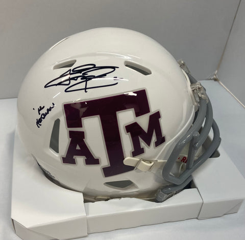 Johnny Manziel Autographed Texas A&M "'12 Heisman" White Mini Football Helmet