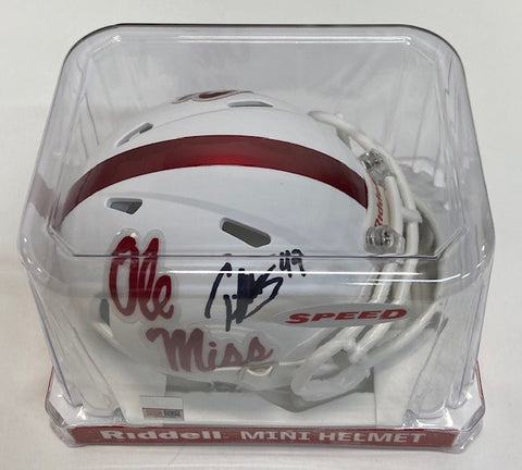 Patrick Willis Autographed Ole Miss White Mini Football Helmet