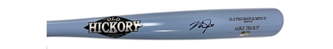 Mike Trout Autographed Game Model Blue Father's Day Bat