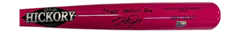 Mike Trout Autographed "Happy Mother's Day!" Game Model Pink Mother's Day Bat