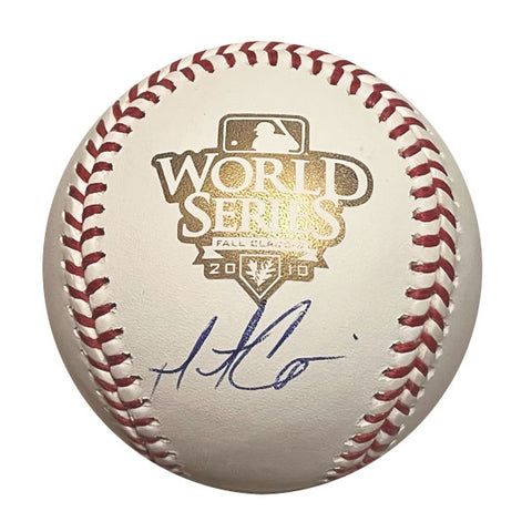 Matt Cain Autographed 2010 WS Logo Baseball