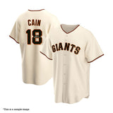 Matt Cain Autographed Cream Giants Replica Jersey