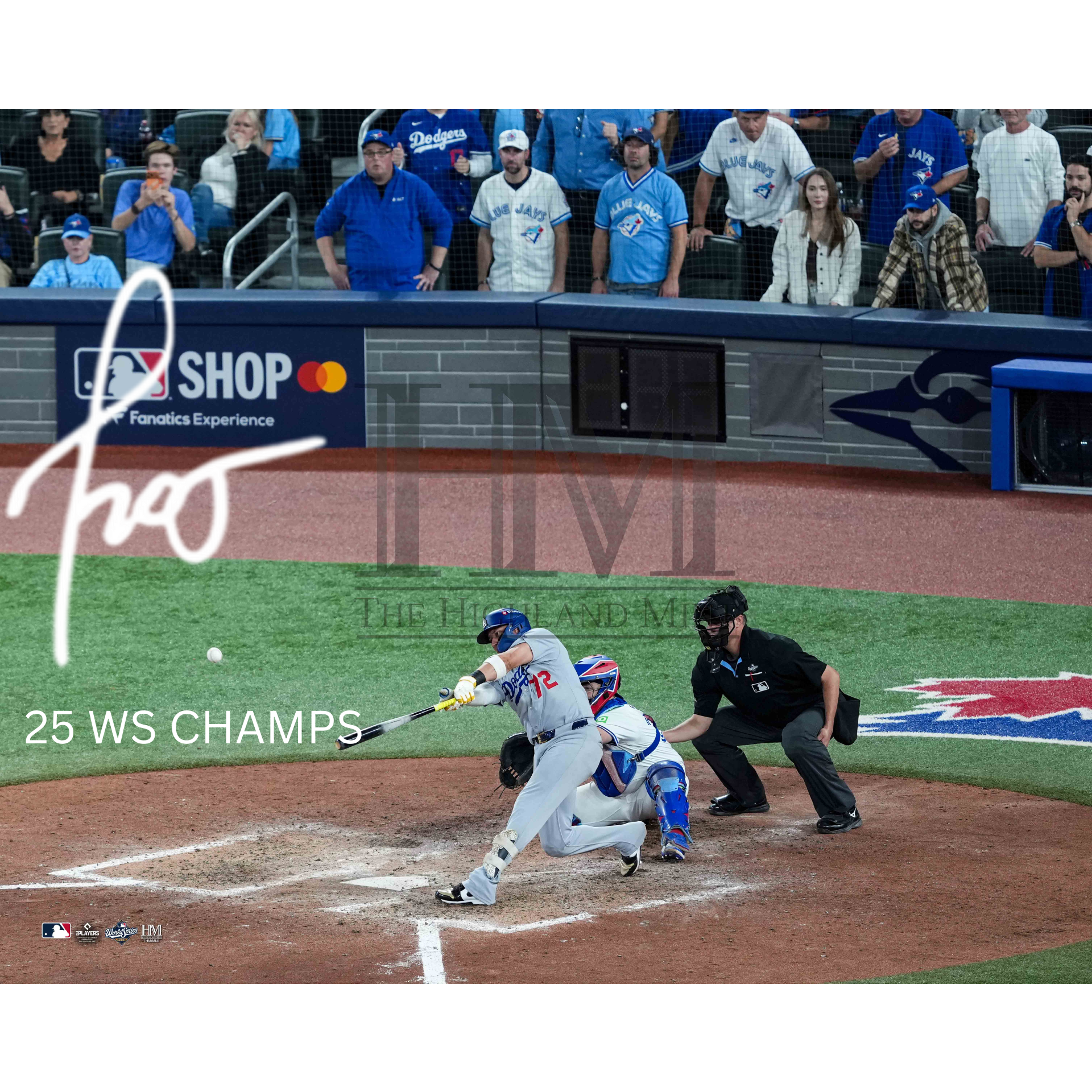 Miguel Rojas Autographed "25 WS CHAMPS" World Series Game 7 Homerun 16x20