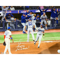 Miguel Rojas Autographed "25 WS CHAMPS" World Series Game 7 Homerun Celebration 16x20