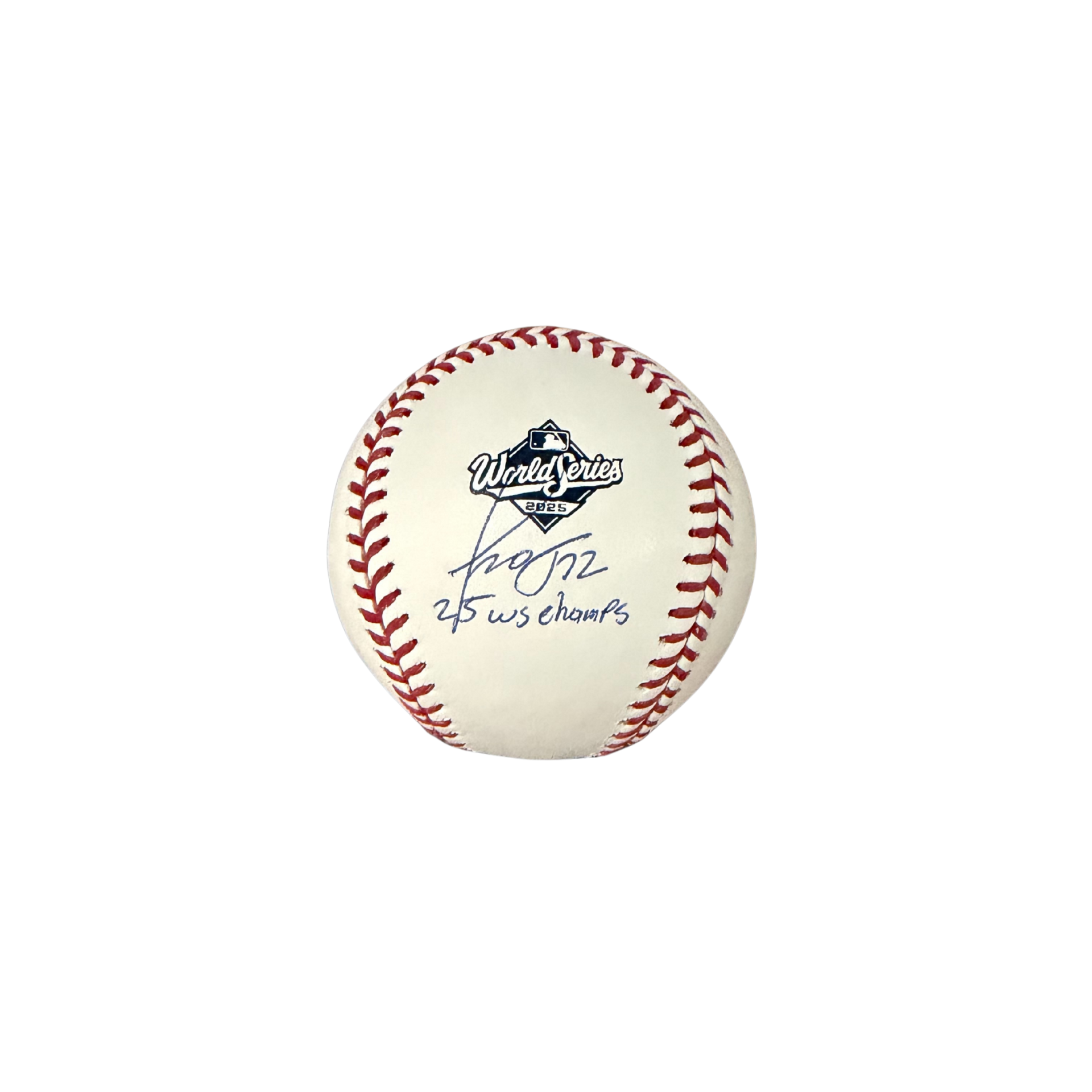 Miguel Rojas Autographed "25 WS CHAMPS" 2025 World Series Logo Baseball