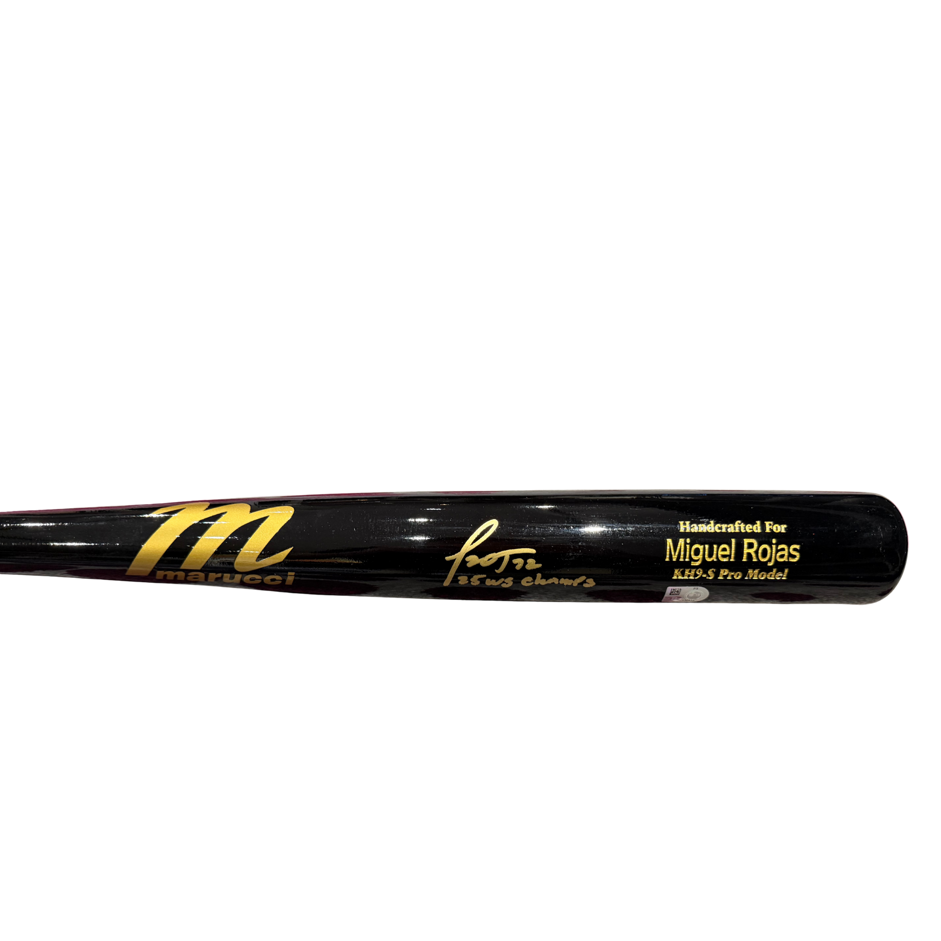 Miguel Rojas Autographed "25 WS CHAMPS" Game Model Bat