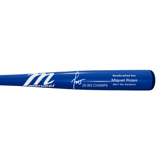 Miguel Rojas Autographed "25 WS CHAMPS" Game Model Bat - (PRESALE)