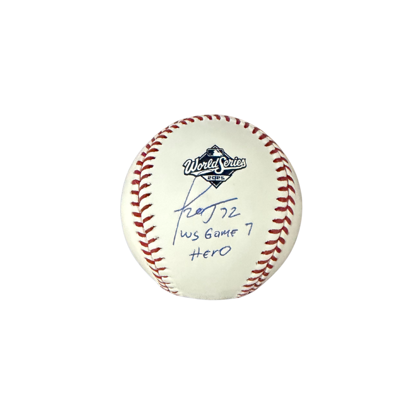 Miguel Rojas Autographed "WS GAME 7 HERO" 2025 World Series Logo Baseball