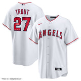 Mike Trout Autographed "2012 AL ROY" Angels White Replica Jersey