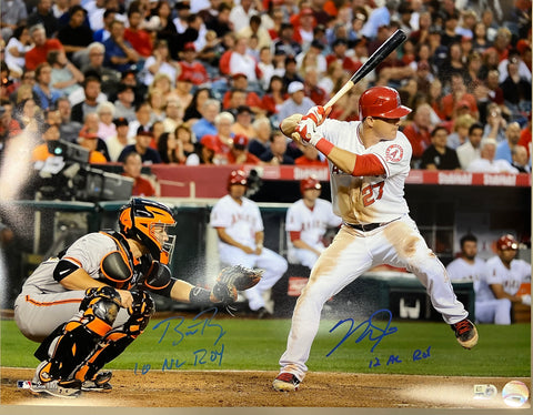 Mike Trout & Buster Posey Dual Autographed "10 NL ROY / 12 AL ROY" 16x20