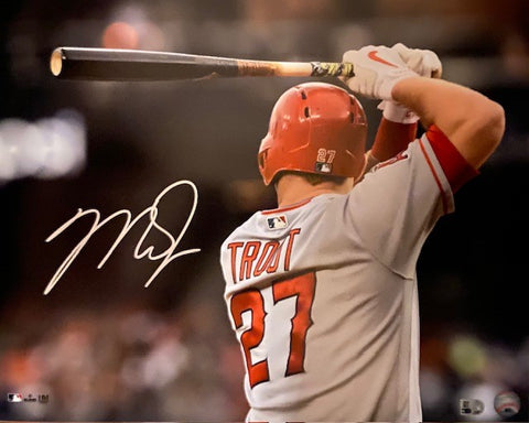 Mike Trout Autographed 16x20 - Up Close Behind Back
