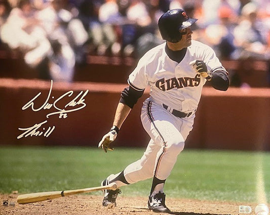 Will Clark Autographed "Thrill" 16x20 - Swinging