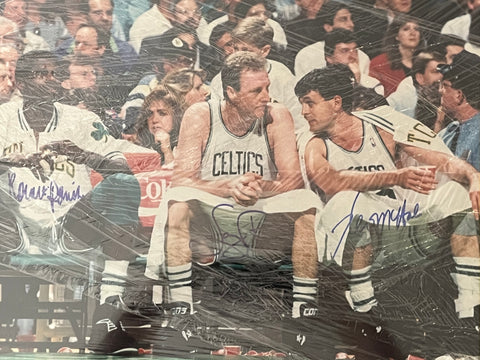 Larry Bird, Kevin McHale and Robert Parrish Autographed Framed Photo - Player's Closet Project