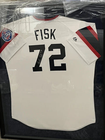 Carlton Fisk Framed Autographed Jersey - Player's Closet Project