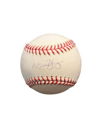 Michael Young Autographed Baseball - Player's Closet Project