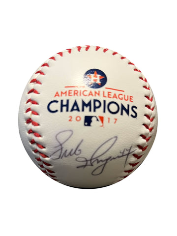Luke Gregerson Autographed 2017 AL Champions Logo Baseball - Player's Closet Project