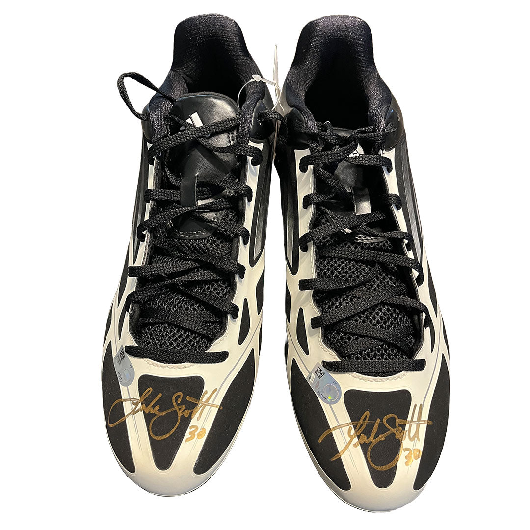 Luke Scott Autographed Adidas Cleats - Player's Closet Project