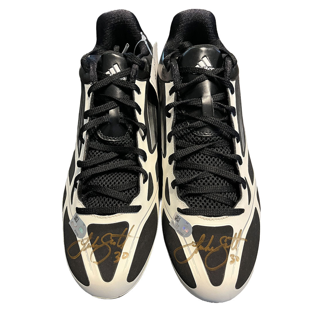 Luke Scott Autographed Adidas Cleats - Player's Closet Project