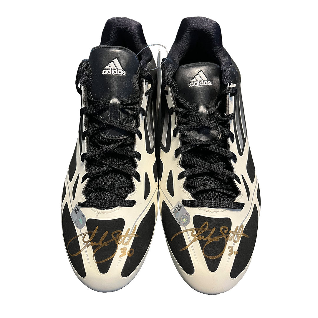 Luke Scott Autographed Adidas Cleats - Player's Closet Project