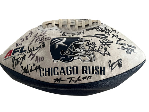 Chicago Rush 2002 Divisional Champs Autographed Football - Player's Closet Project