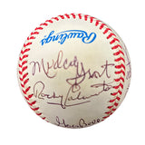 Bob Feller, Jim "Mudcat" Grant, Jim Perry, Luis Tiant, Rocky Calavito and others Autographed Baseball - Player's Closet Project