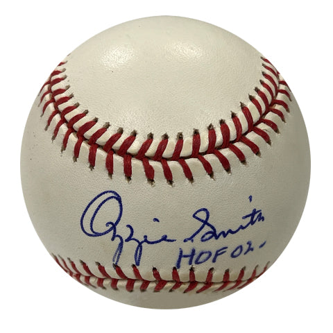 Ozzie Smith "HOF 02" Autographed Baseball - Player's Closet Project