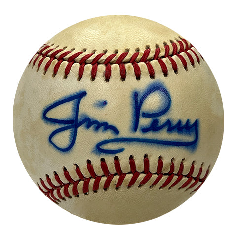 Jim Perry Autographed Baseball - Player's Closet Project