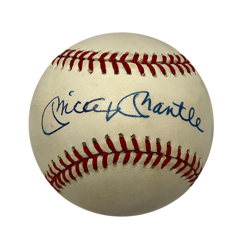 Mickey Mantle Autographed Baseball PSA Graded 7.5 - Player's Closet Project