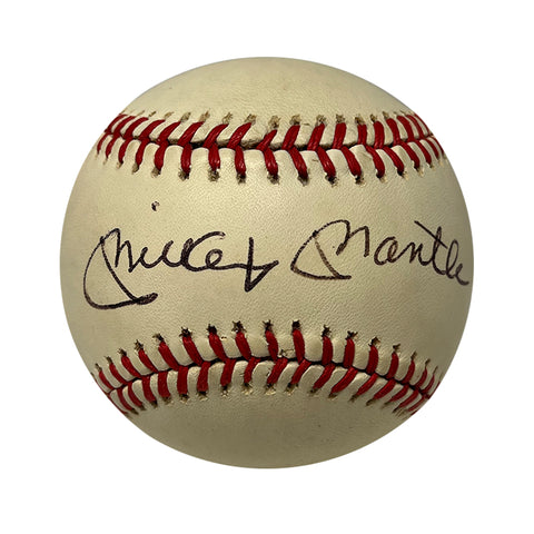 Mickey Mantle Autographed Baseball PSA Graded 7.5 - Player's Closet Project