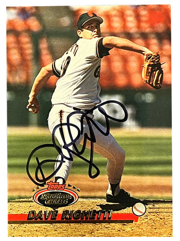 Dave Righetti Stadium 1993 Club Autographed Baseball Card - Player's Closet Project