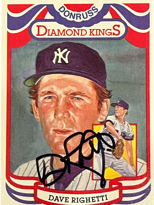 Dave Righetti 1988 Donruss Autographed Baseball Card - Player's Closet Project