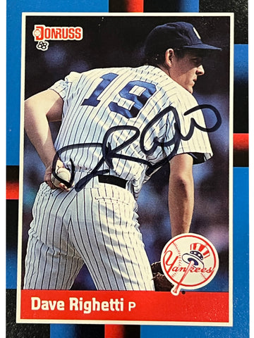 Dave Righetti 1988 Donruss Autographed Baseball Card - Player's Closet Project