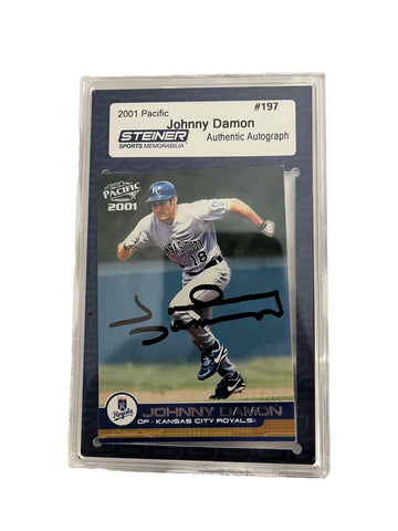 Johnny Damon 2001 Pacific Autographed Baseball Card - Player's Closet Project