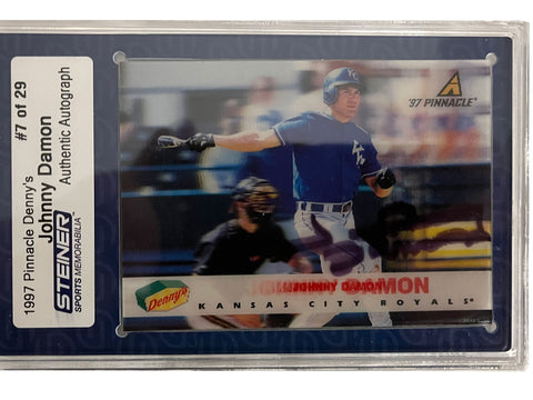 Johnny Damon 1997 Pinnacle Autographed Baseball Card - Player's Closet Project