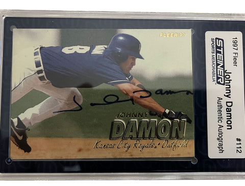 Johnny Damon 1997 Fleer Autographed Baseball Card - Player's Closet Project