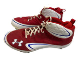 Ryan Howard Used Under Armor Red/Wht Cleats - Player's Closet Project