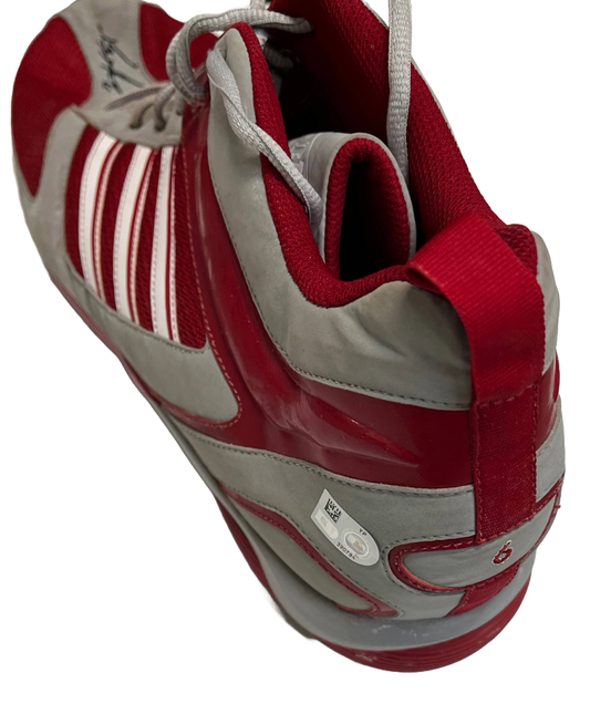 Ryan Howard Autographed Adidas Red/Grey/White Left Cleat - Player's Closet Project