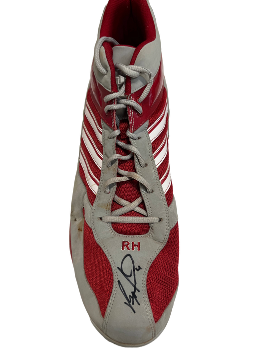 Ryan Howard Autographed Adidas Red/Grey/White Right Cleat - Player's Closet Project