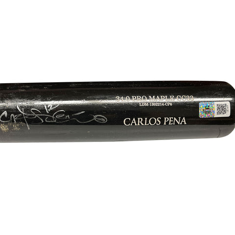 Carlos Pena Autographed Old Hickory Game Used Bat - Player's Closet Project