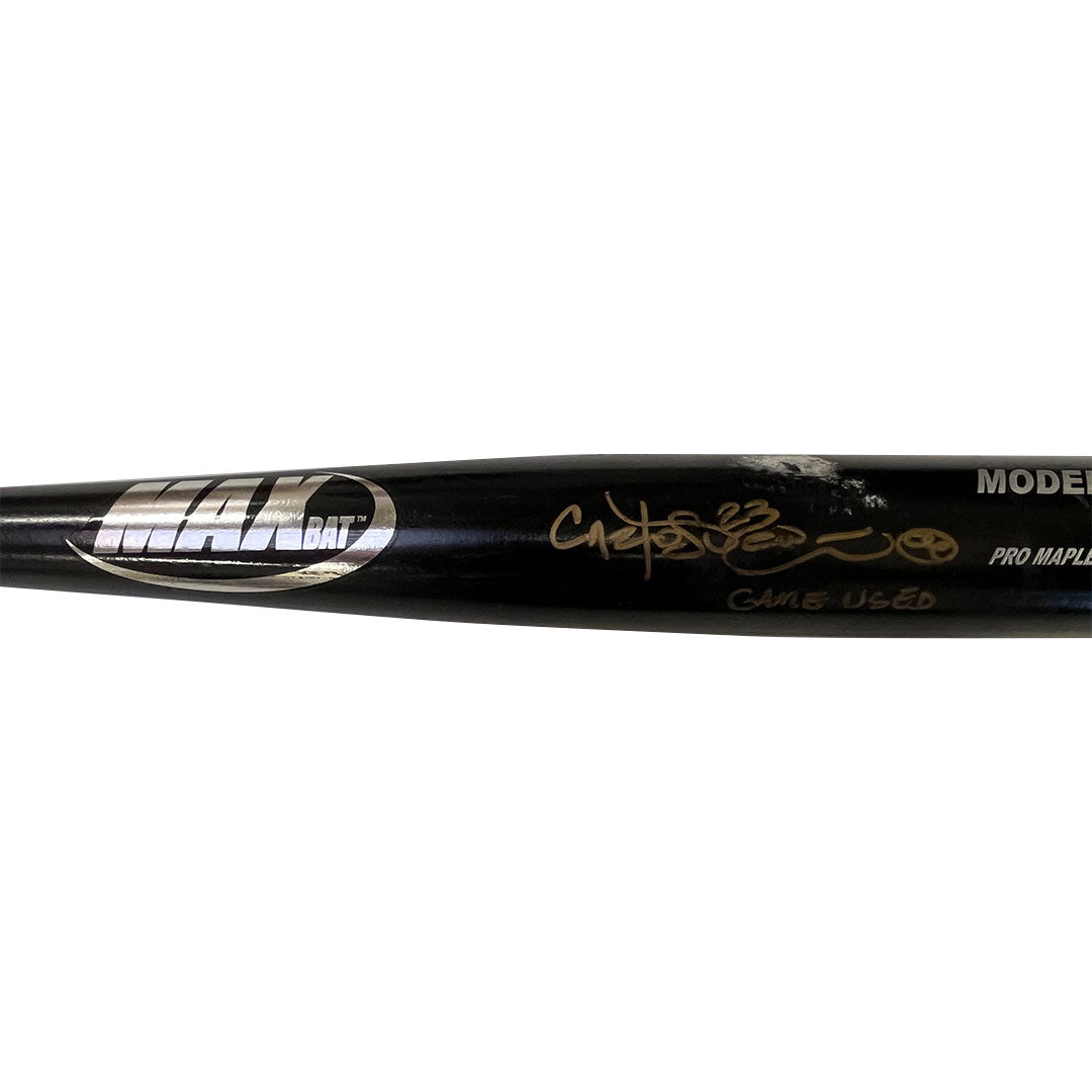 Carlos Pena Autographed MaxBat Game Used Bat - Player's Closet Project