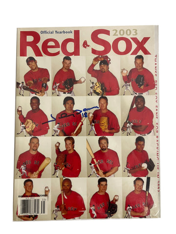 Johnny Damon Autographed 2003 Red Sox Yearbook - Player's Closet Project