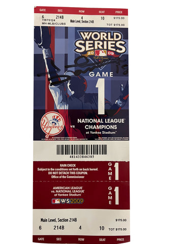 Johnny Damon Autographed 2008 World Series Game 1 Ticket - Player's Closet Project