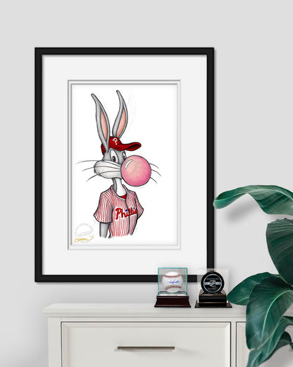 Bubblegum Bugs x MLB Phillies Limited Edition Art Print