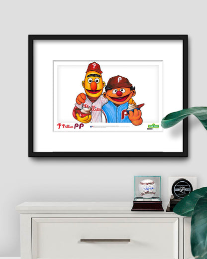 Bert and Ernie x MLB Phillies Limited Edition Art Print
