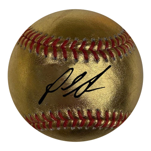 Paul Skenes Autographed Gold Baseball - Presale