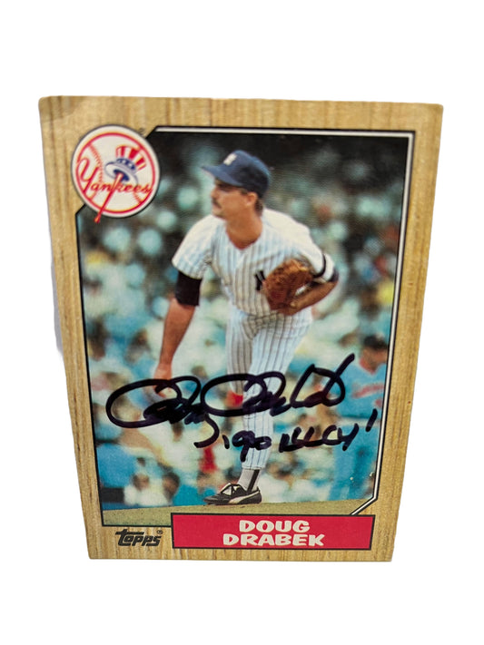 Doug Drabek Autographed Baseball Card - Player's Closet Project