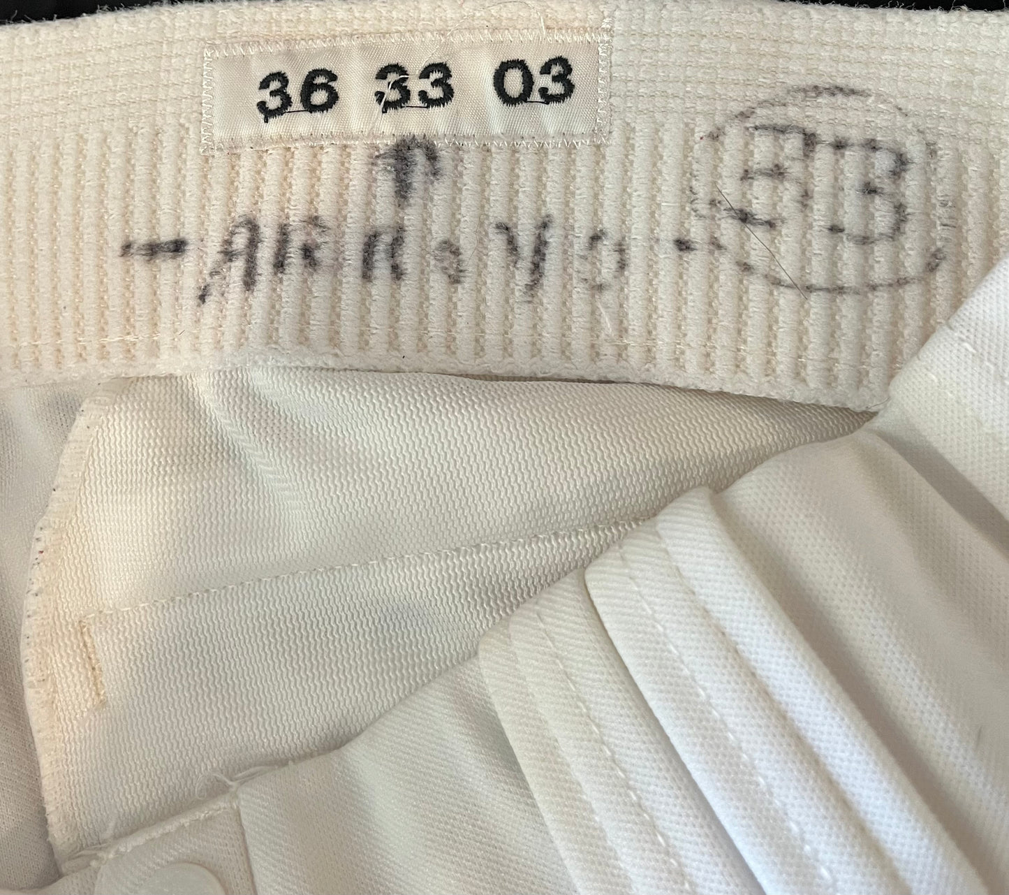 Bronson Arroyo Autographed Authentic Pants - Player's Closet Project