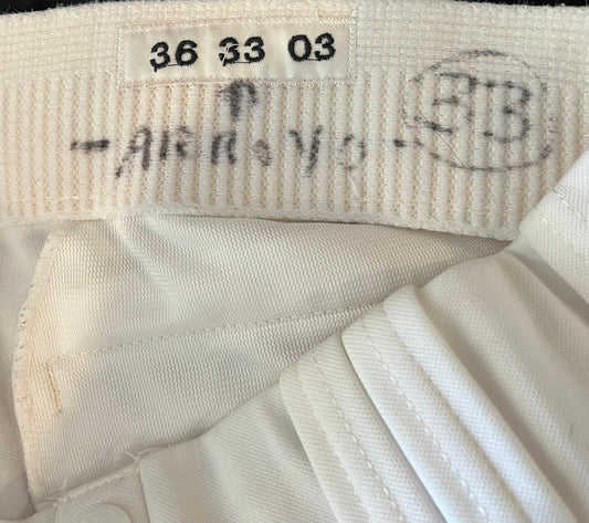 Bronson Arroyo Autographed Authentic Pants - Player's Closet Project
