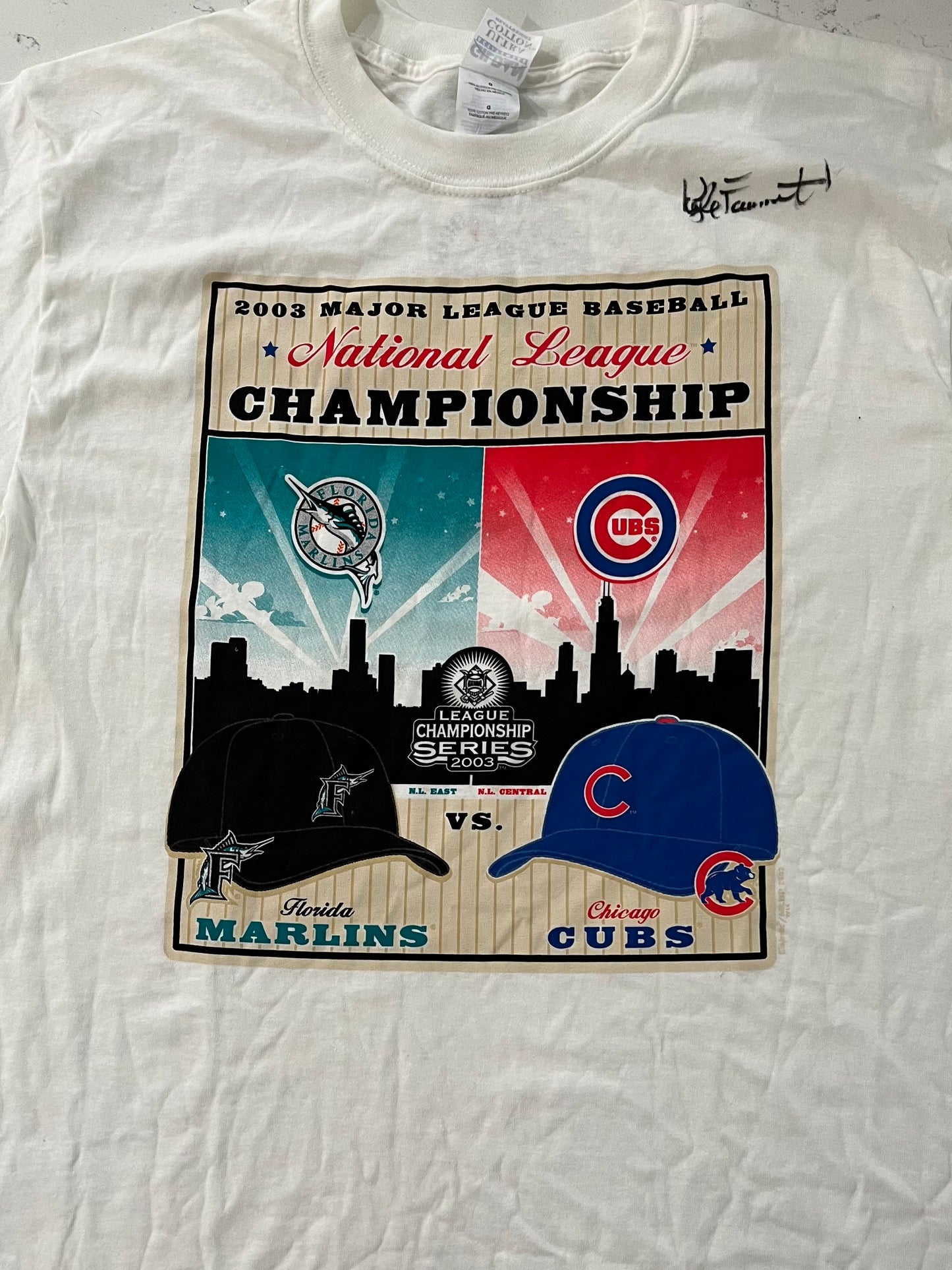 Kyle Farnsworth Autographed 2003 Major League Baseball National League Championship T-Shirt - Player's Closet Project